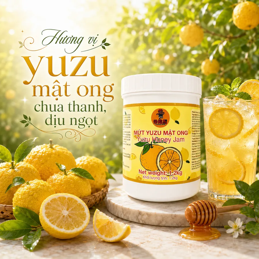 Mứt yuzu mật ong Lermao