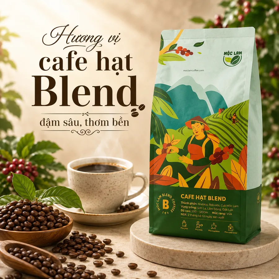 Cà phê hạt Blend (pha máy)