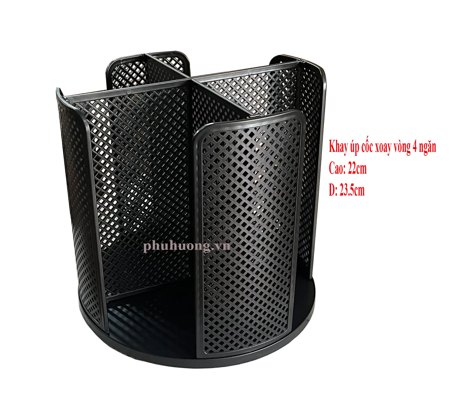 Kê úp cốc 4 ngăn tròn xoay