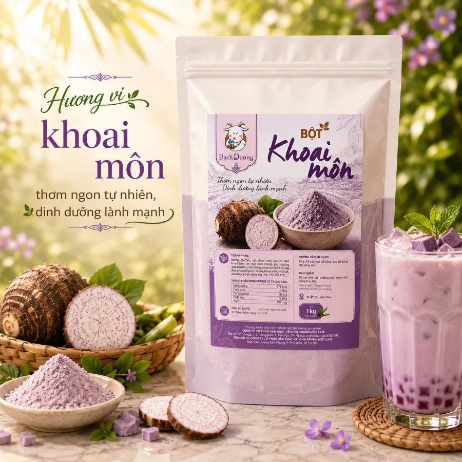 Bột khoai môn nghiền Bạch Dương