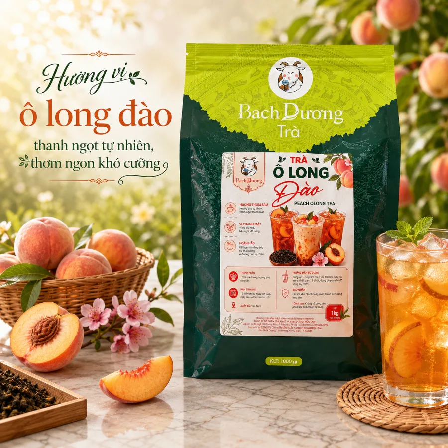 Trà ô long đào Bạch Dương