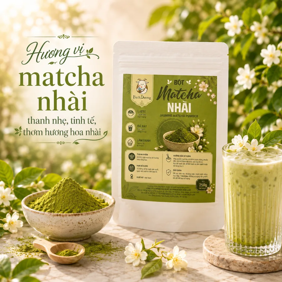 Bột matcha nhài Bạch Dương