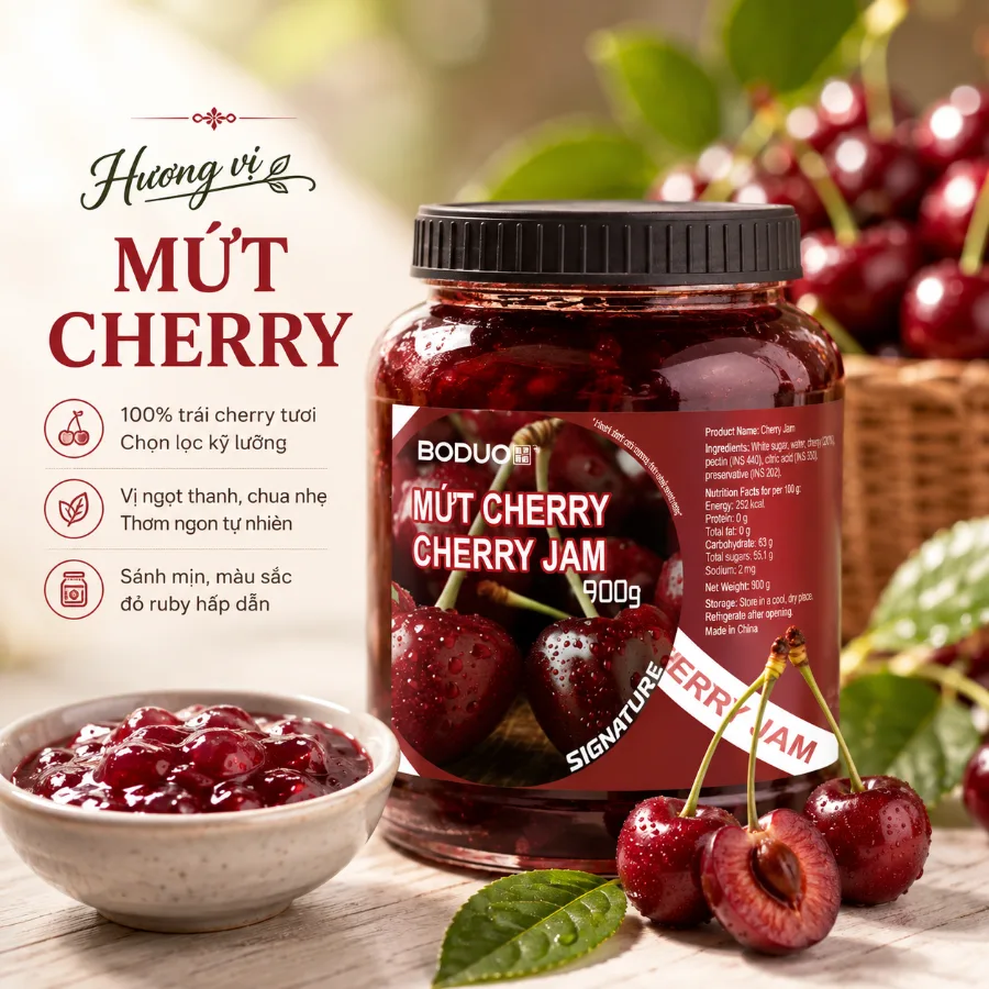Mứt cherry Boduo