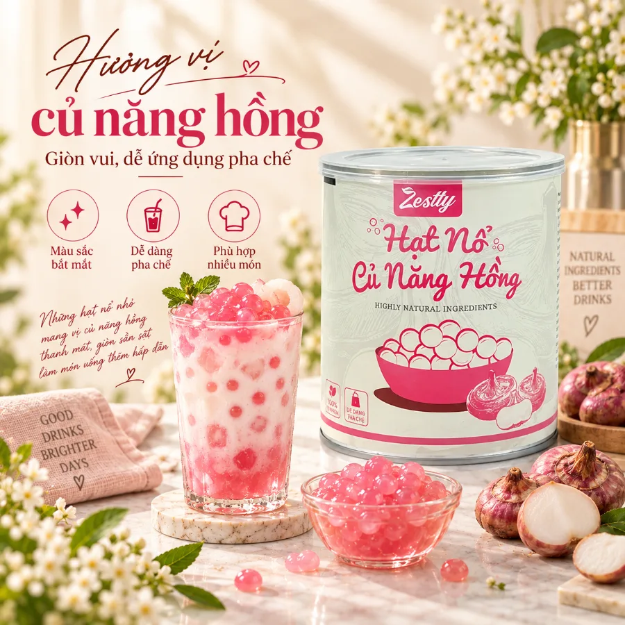 Hạt nổ củ năng hồng Zestty